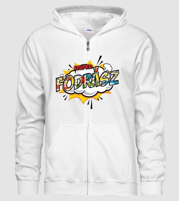 Szuper Fodrász minta fehér pólón