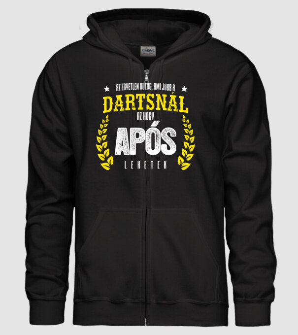 DARTSOS após minta fekete pólón