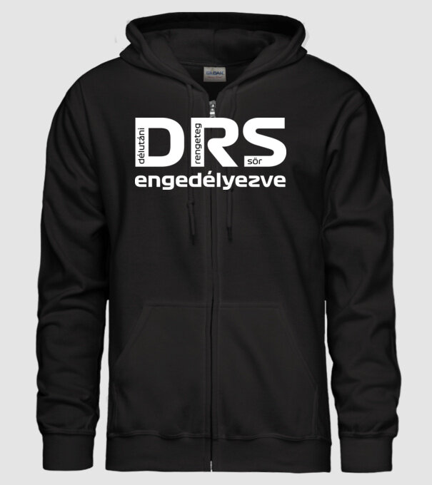 DRS engedélyezve - sör minta fekete pólón