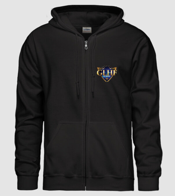 GLHF te csicska minta fekete pólón