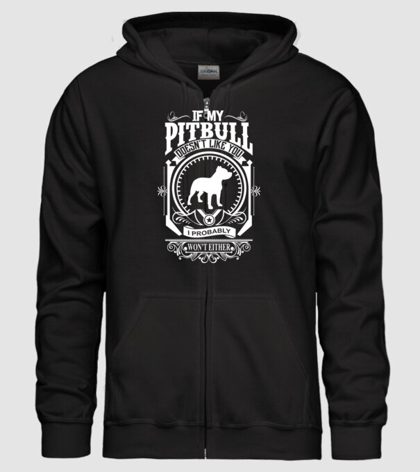 If my pitbull doesnt like u minta fekete pólón