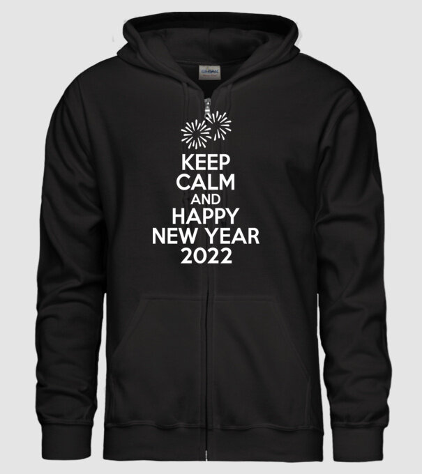Keep Calm 2022 minta fekete pólón