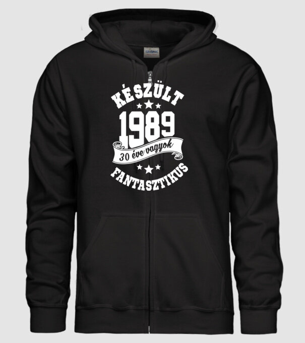 Készült 1989 minta fekete pólón