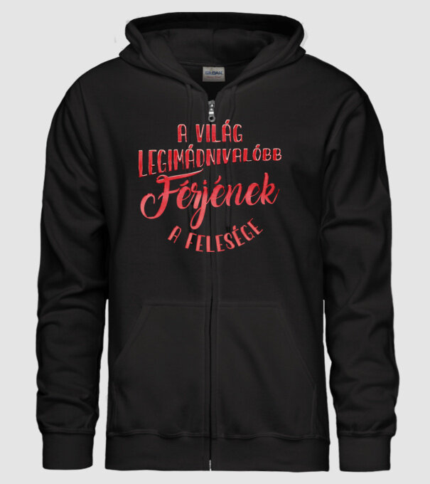 Legimádnivalóbb férj felesége minta fekete pólón