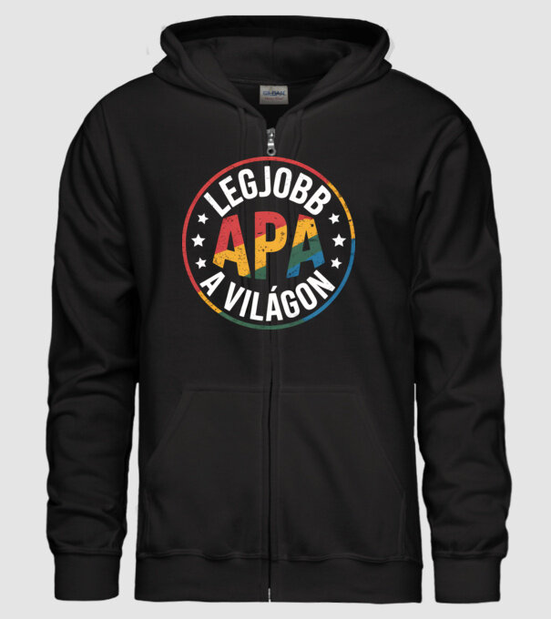 Legjobb apa a világon minta fekete pólón