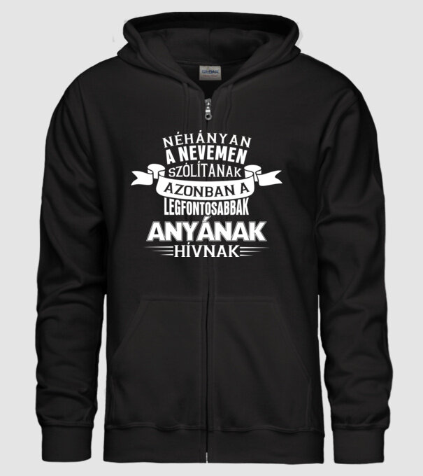 Néhányan nevemen szólítanak ANYA minta fekete pólón