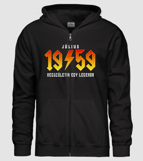 Rock születésnap 1959 Július minta fekete pólón
