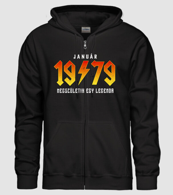 Rock születésnap 1979 Január minta fekete pólón