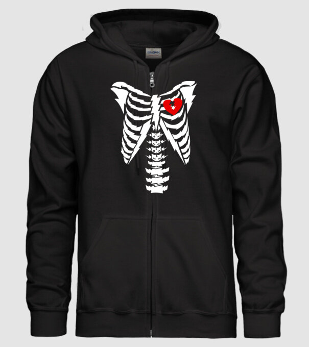 skull minta fekete pólón