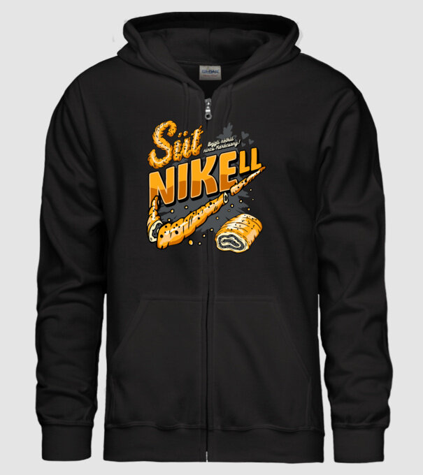 SütNikell minta fekete pólón