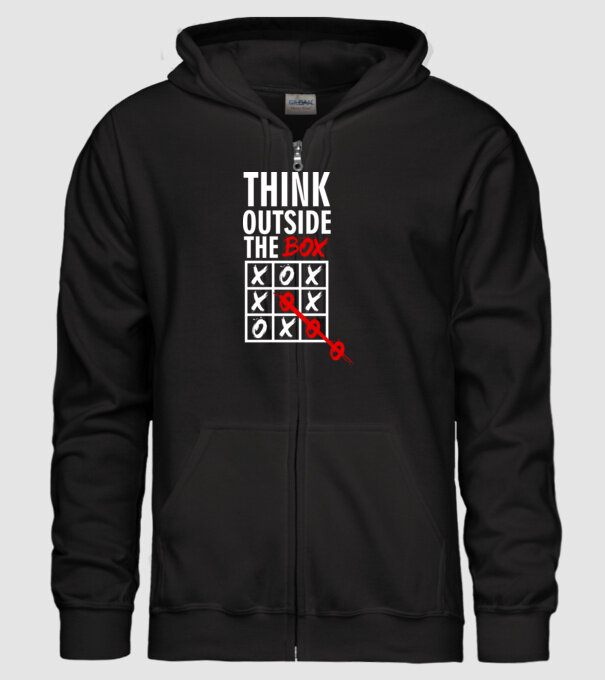 Think Outside minta fekete pólón