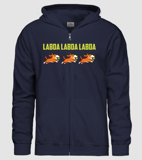 LABDA LABDA LABDA minta sötétkék pólón