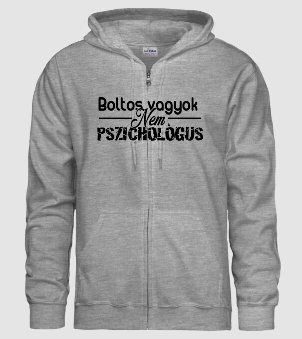 boltos vagyok nem pszichológus minta szürke pólón