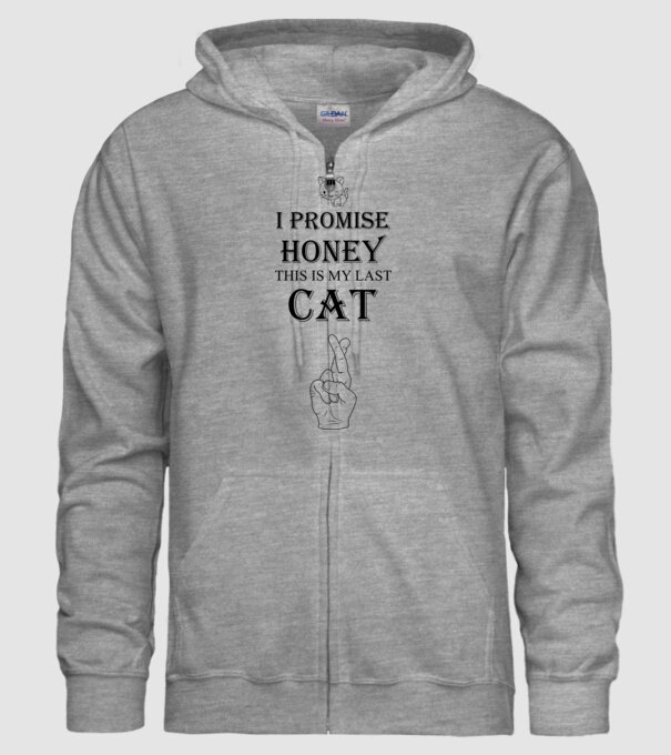 I promise honey, this is my last cat minta szürke pólón