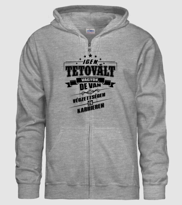 Igen, tetovált vagyok... minta szürke pólón