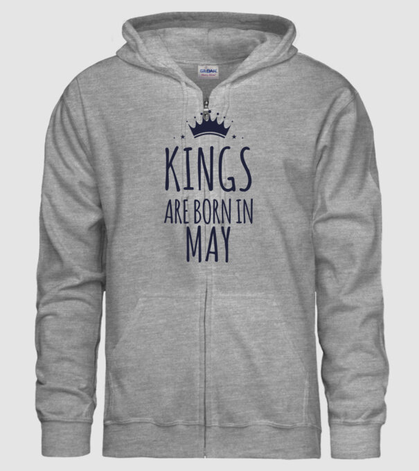 Kings are born in - May minta szürke pólón