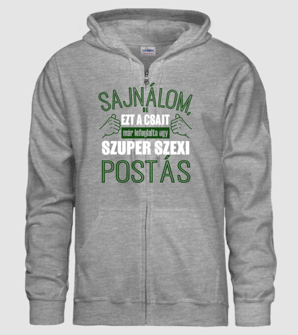 Sajnálom ezt a csajt lefoglalta egy szuperszexi POSTÁS minta szürke pólón