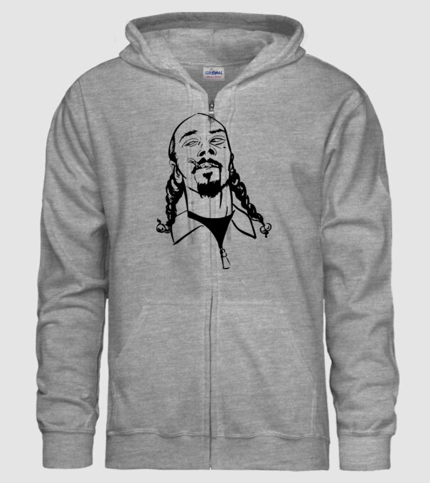 Snoop Dogg minta szürke pólón