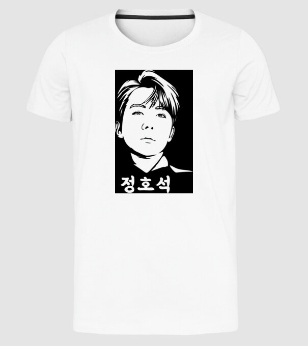 BTS minta fehér pólón