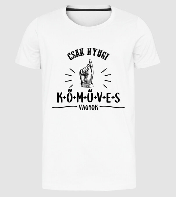 Csak nyugi...kőműves minta fehér pólón