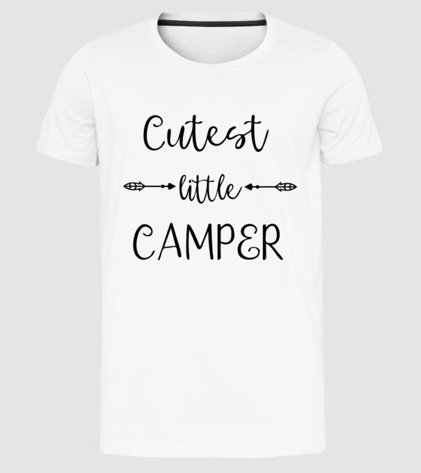 Cutest little camper minta fehér pólón