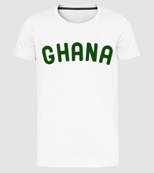 ghana minta fehér pólón