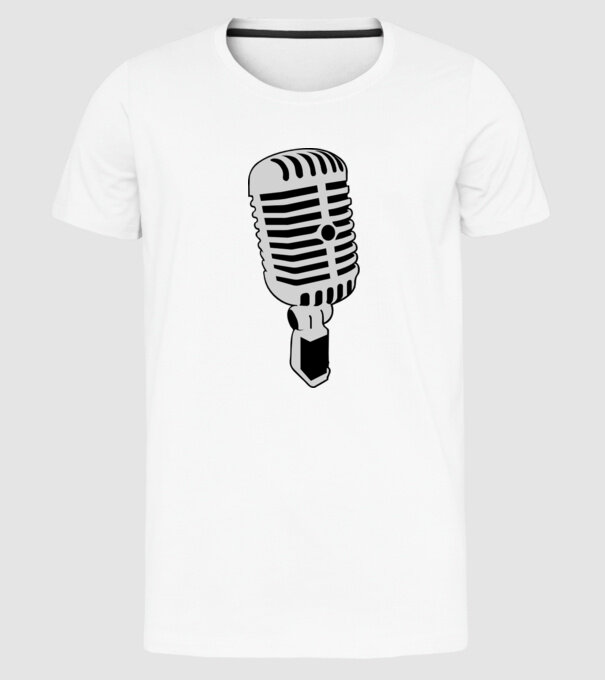 Mic 2 minta fehér pólón