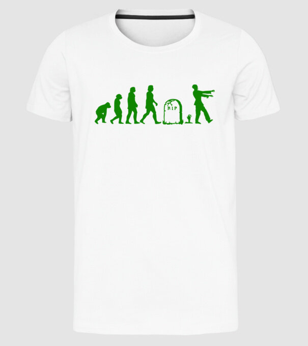 Zombie evo minta fehér pólón