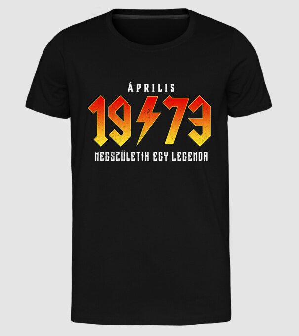 megszületik egy legenda 1973 ÁPRILIS minta fekete pólón