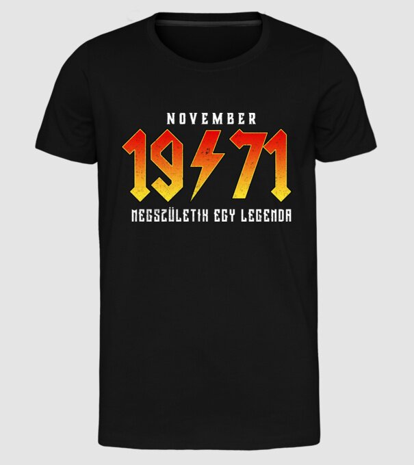 1971 11-NOVEMBER minta fekete pólón