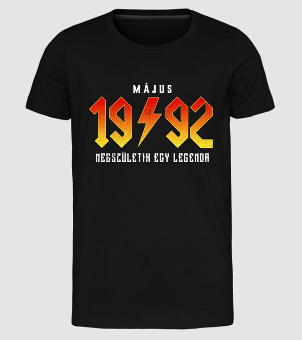1992 Május megszületik egy legenda minta fekete pólón