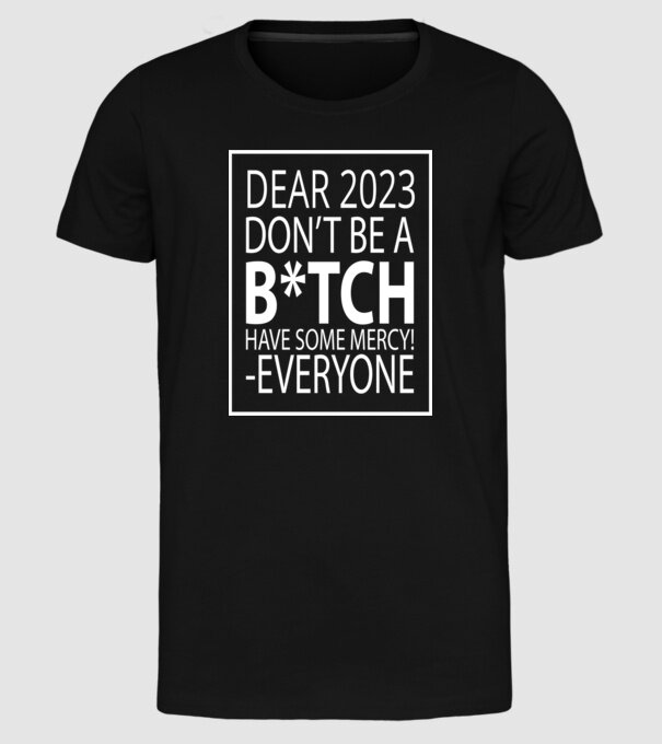Dear 2023 minta fekete pólón