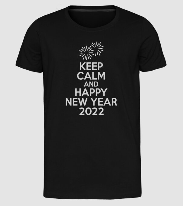 Keep Calm 2022 minta fekete pólón