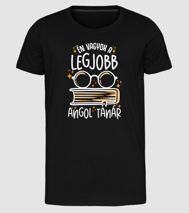Legjobb lght angol tanár minta fekete pólón