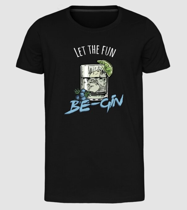 Let the fun be gin minta fekete pólón