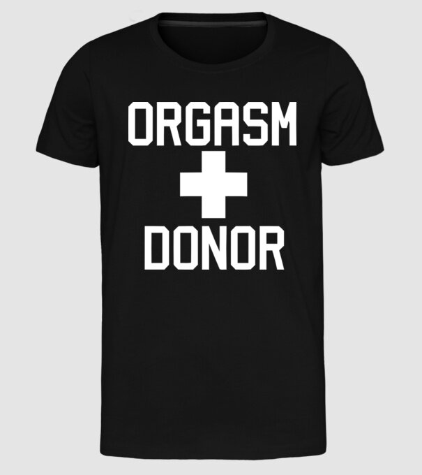 Orgasm Donor minta fekete pólón