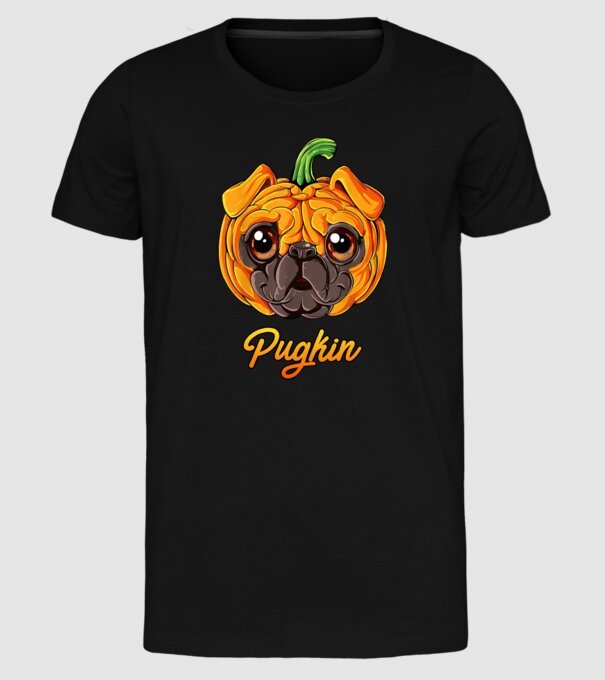 Pugkin minta fekete pólón