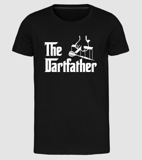 The Dartfather - fehér minta fekete pólón