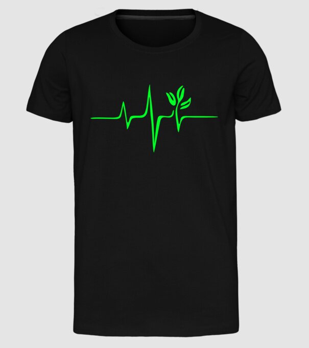 vegan_heartbeat minta fekete pólón