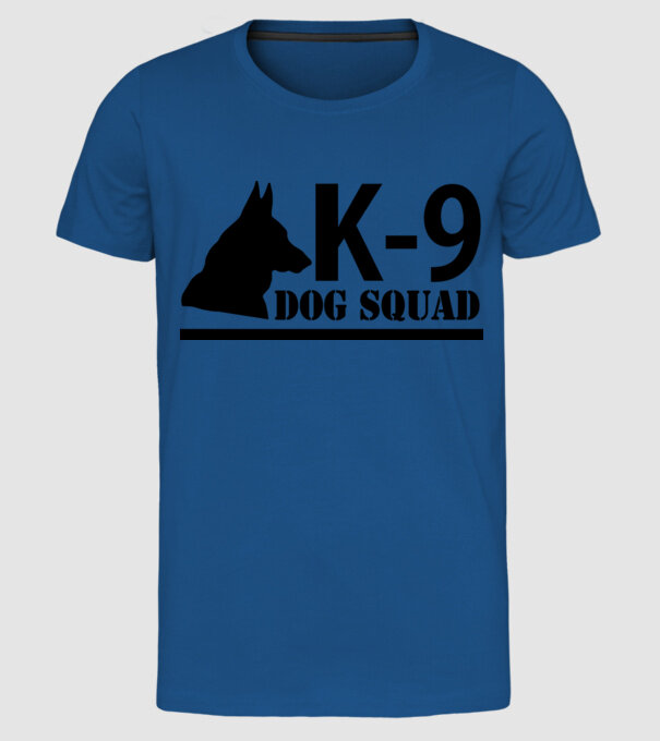k-9 dog squad minta királykék pólón