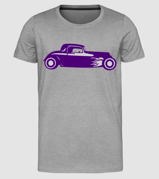 Hot Rod minta szürke pólón