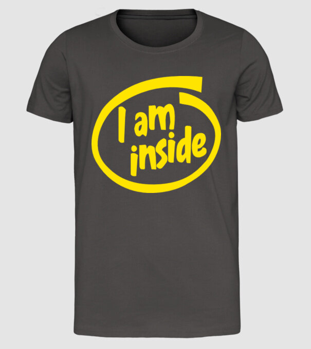 Pics - I am Inside minta sötétszürke pólón