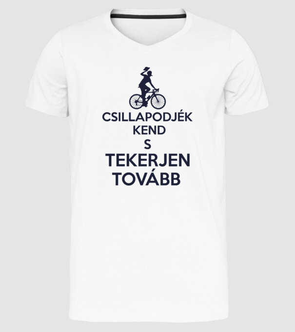 Csillapodjék kend minta fehér pólón