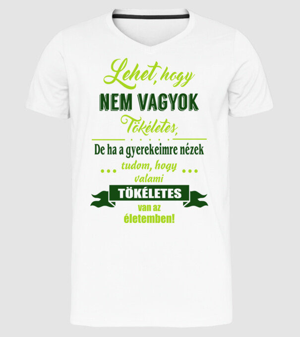 Nem vagyok tökéletes... minta fehér pólón