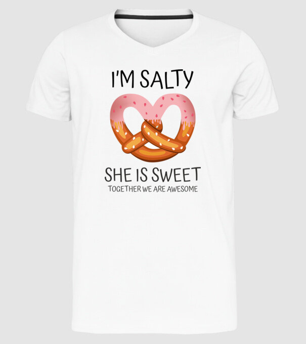 Salty minta fehér pólón