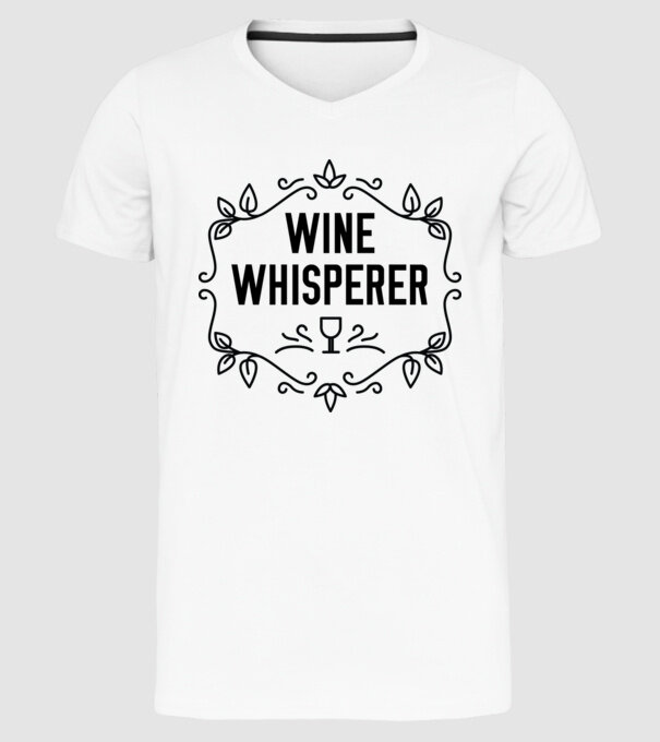 Wine tasting team Wine Whisperer minta fehér pólón