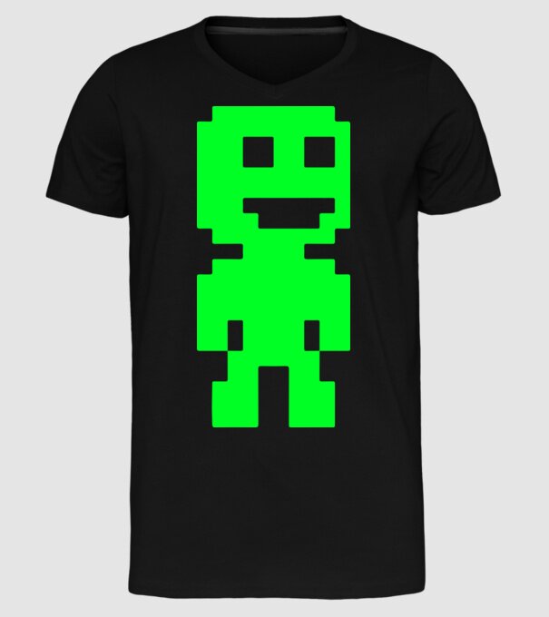 8-bit Figure minta fekete pólón