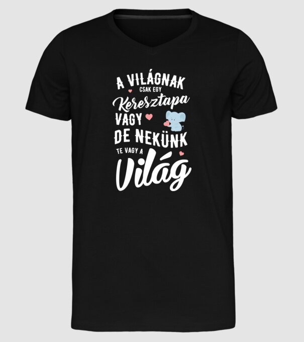 A világnak csak egy keresztapa vagy minta fekete pólón