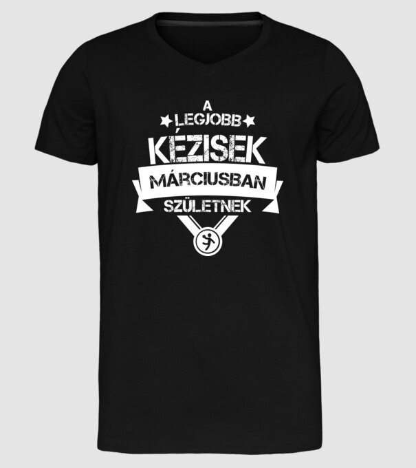 Csillagos legjobb szülinapos kézisek MÁRCIUS minta fekete pólón