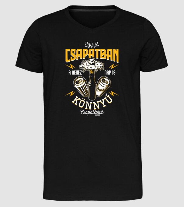 Egy jó csapat csapatépítő 2020 minta fekete pólón